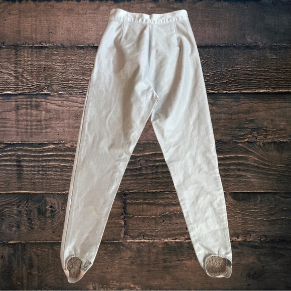 David David High-Waisted Silver Metallic Stirrup Pants Women’s Size 4. - Picture 11 of 16